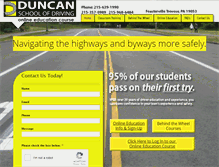 Tablet Screenshot of duncanschoolofdriving.com